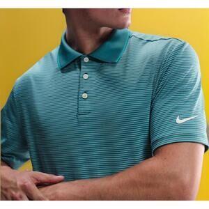 $90 NEW Nike Tour Men's Dri-FIT Striped Golf Polo FZ7479-379 Small